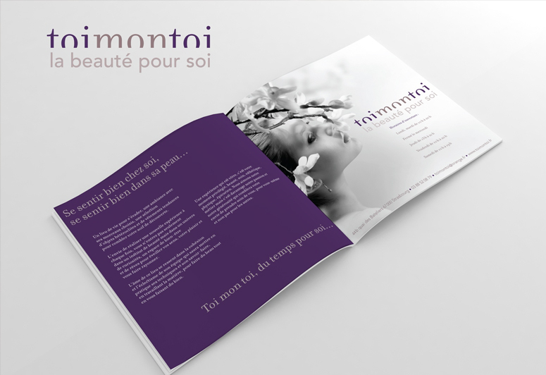 Dépliant pour toi mon toi, un salon de beauté à Strasbourg