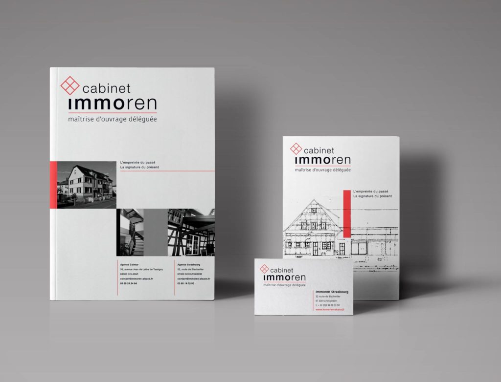 identité visuelle cabinet immoren strasbourg