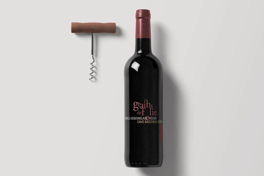 Étiquette de vin: projet grains de folie