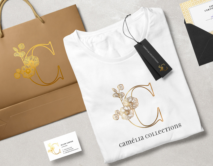 création de logo pour marque de vêtement Camélia Collection